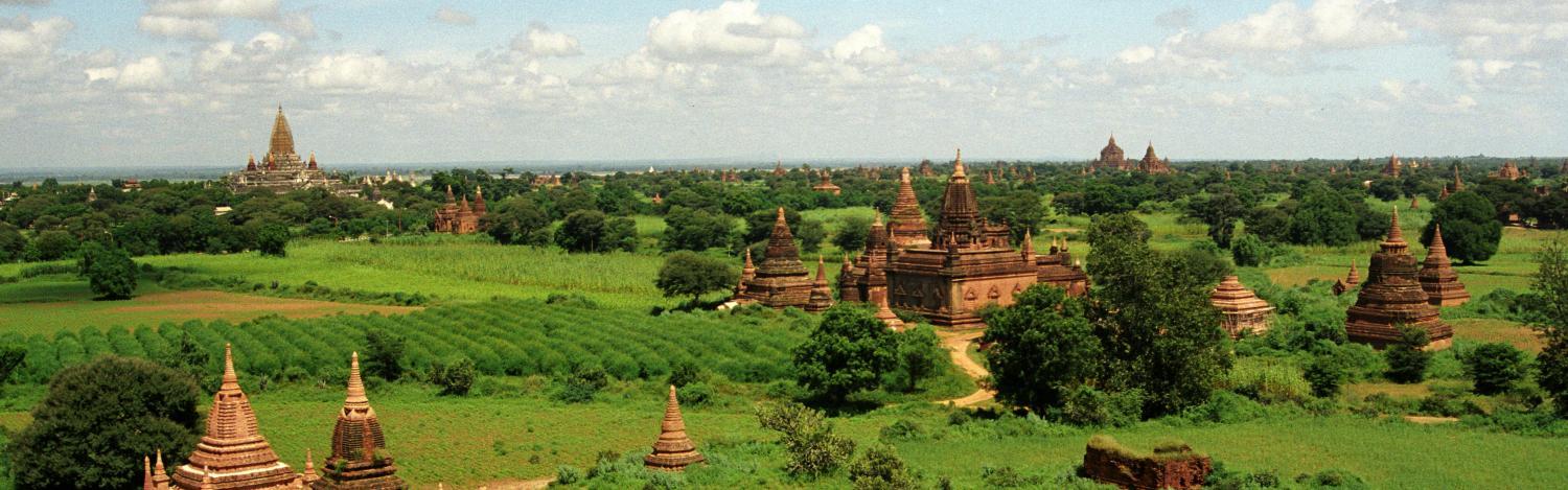 Udsigten fra Shwesandaw Paya over Bagan (Myanmar)